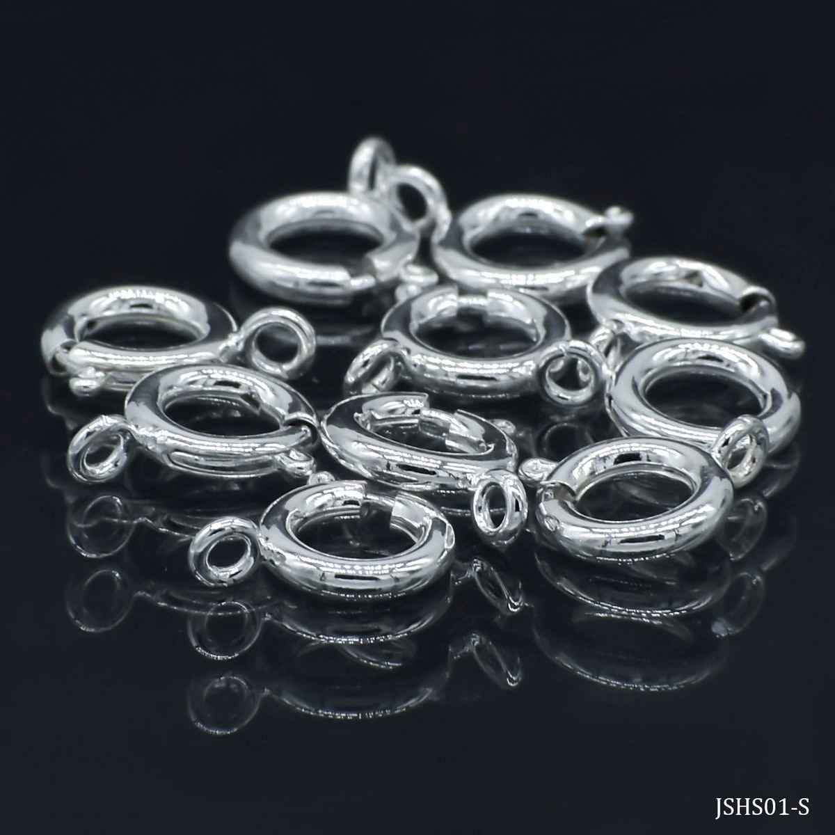 Silver Jewellery French Ear wires Hooks Set Of 10 Pcs Round Leverback Earring Hooks Big JSHS01-S