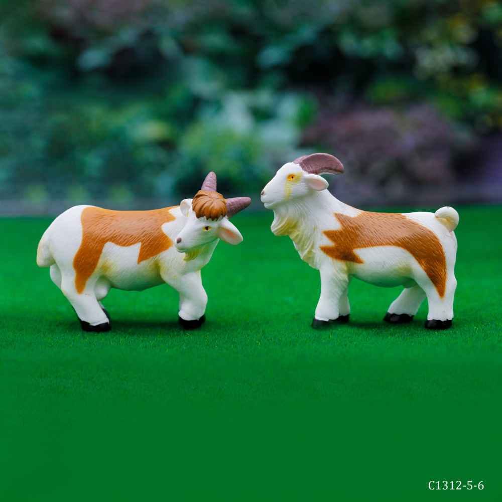 Miniature Model Goat White Pack of 2Pcs Set C1312-5/6 C1312-5-6