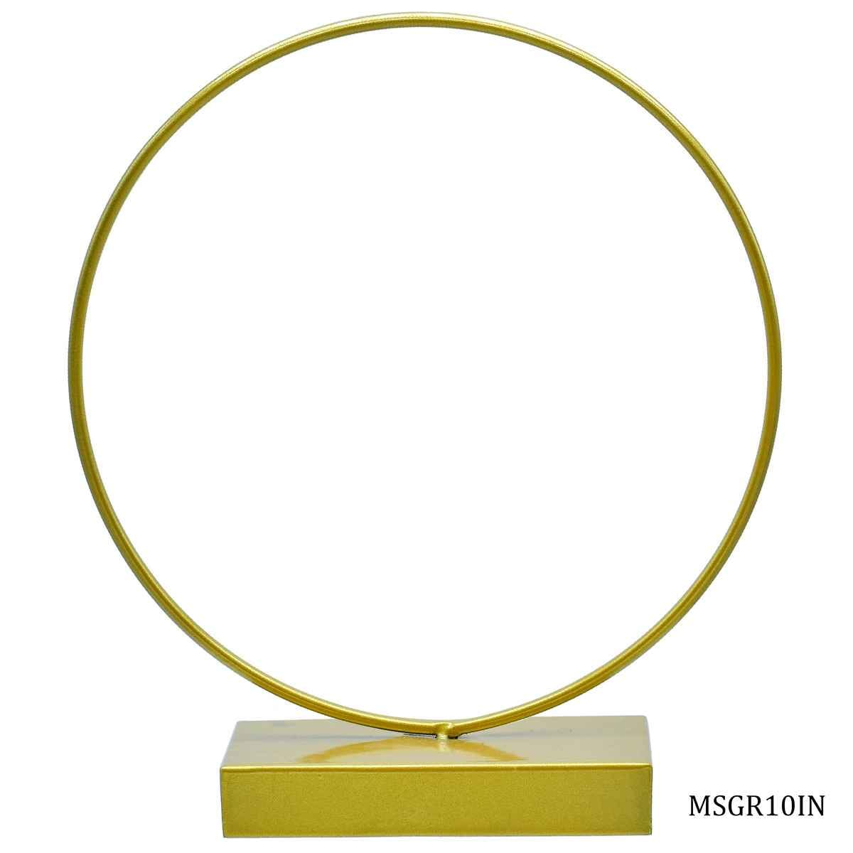 Metal Round Stand Gold Colour 10X10 inch Big Stand Golden Metal Stand for Resin Clock, Resin Frame, Resin Coaster, Home Decoration MSGR10IN