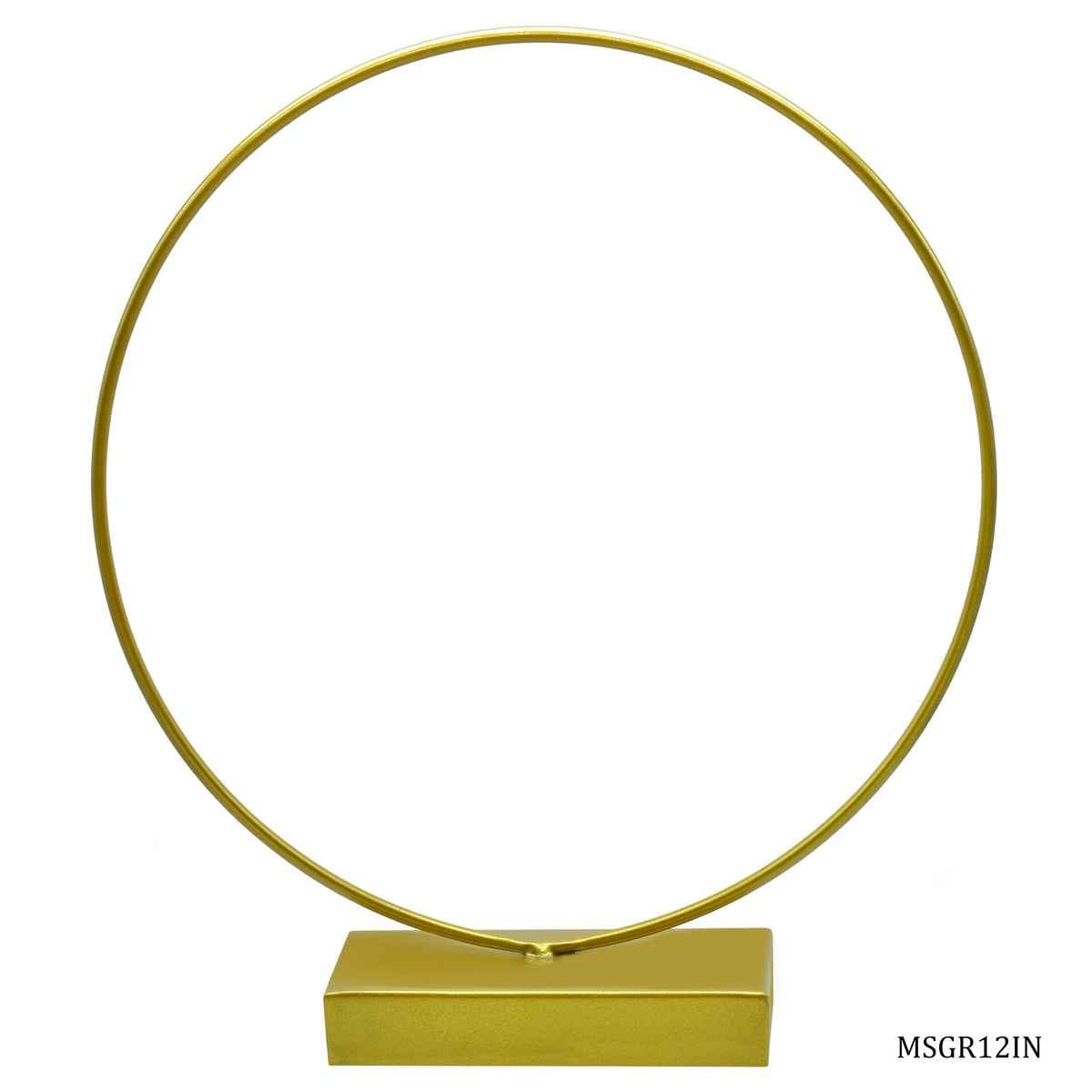 Metal Round Stand Gold Colour 12X12 inch Big Stand Golden Metal Stand for Resin Clock, Resin Frame, Resin Coaster, Home Decoration MSGR12IN
