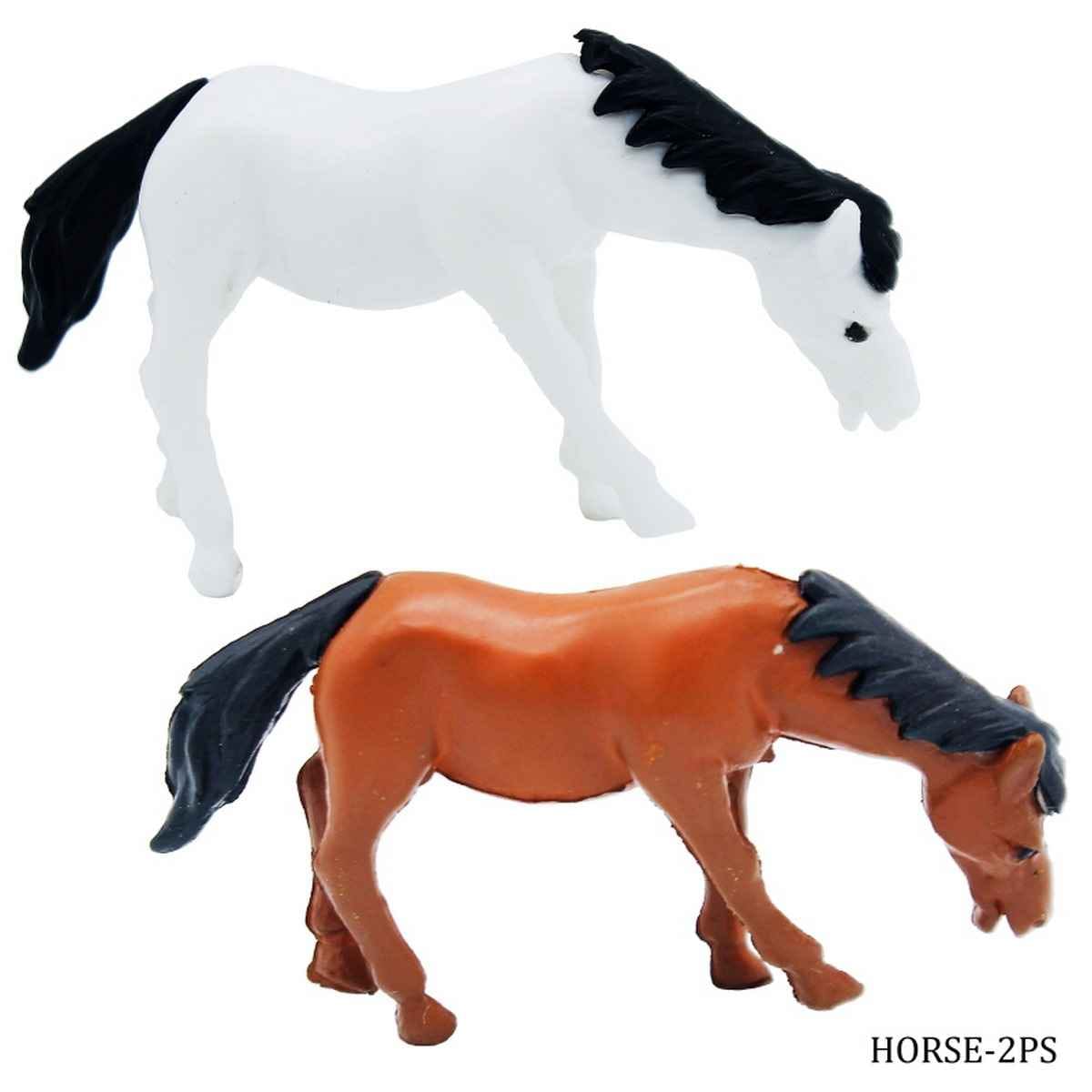 Miniature Model Horse Small Pack of 2 Pcs, Size: 4.5x2.5x0.5 Cm (C0924-1/2) HORSE-2PS