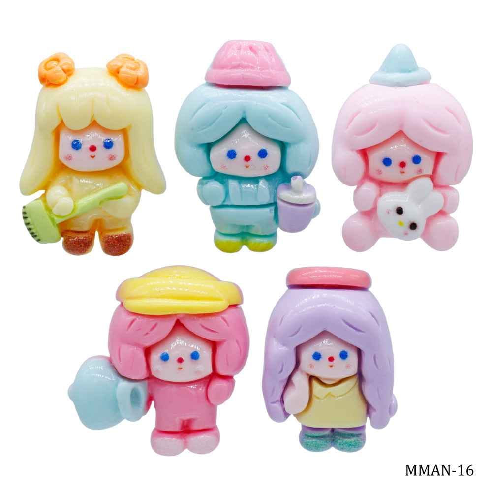 Miniature Model Kids Girls 5Pcs Mix Colour MMAN-16