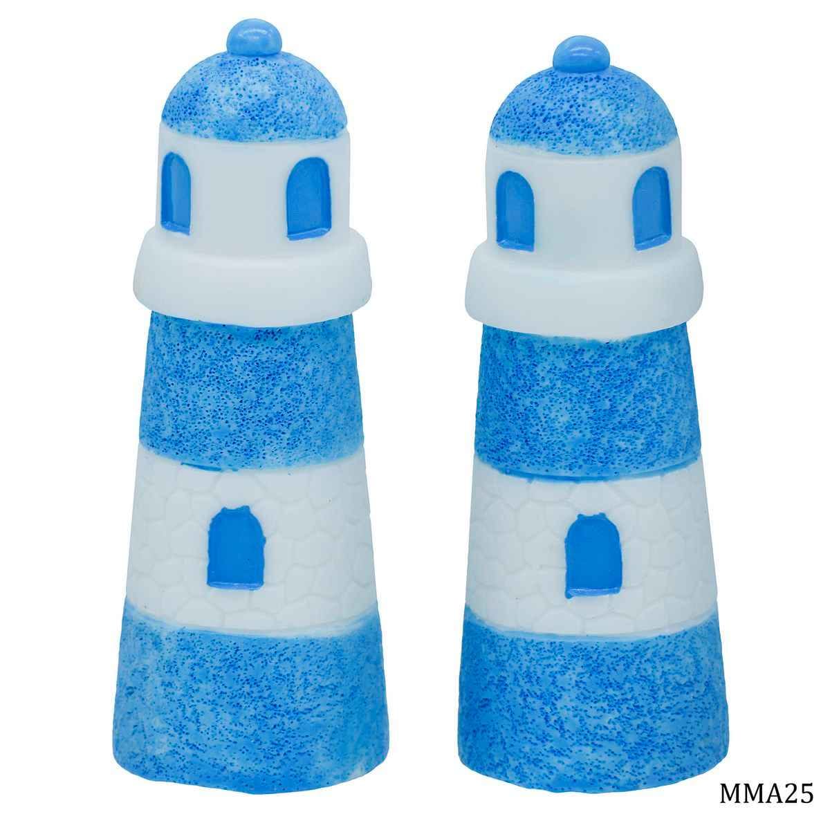Miniature Model Light house Pack of 2Pcs Size: 2x2x5.5 cm (C0347-16) MMA25