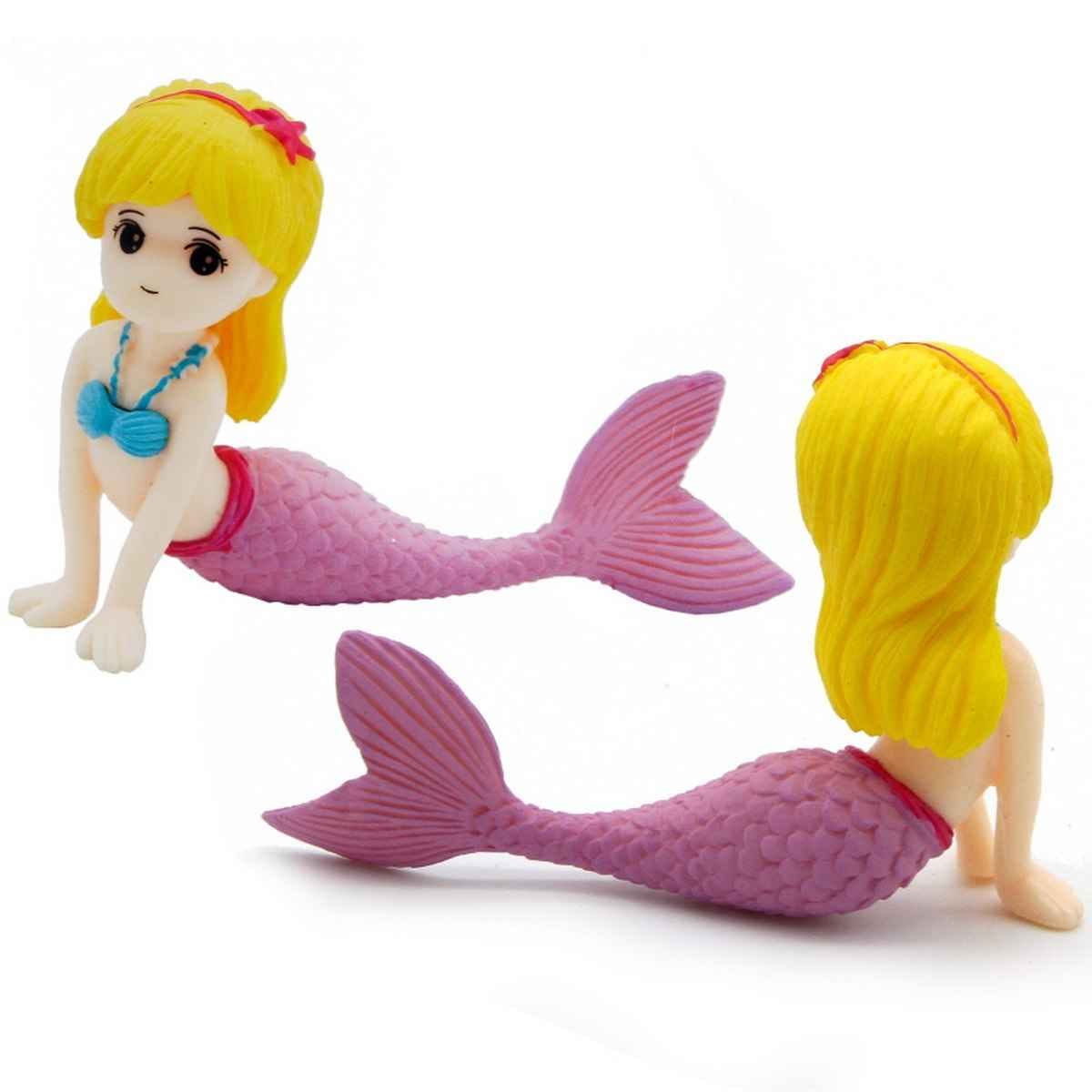 Miniature Model Mermaid Pack of 2 Pcs, Size: 5x5x0.5 Cm (C0214-1/2) FISHMD-2B