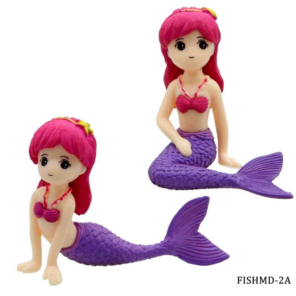 Miniature Model Mermaid Pack of 2 Pcs, Size: 5x5x0.5 Cm (C0214-3/4) FISHMD-2A