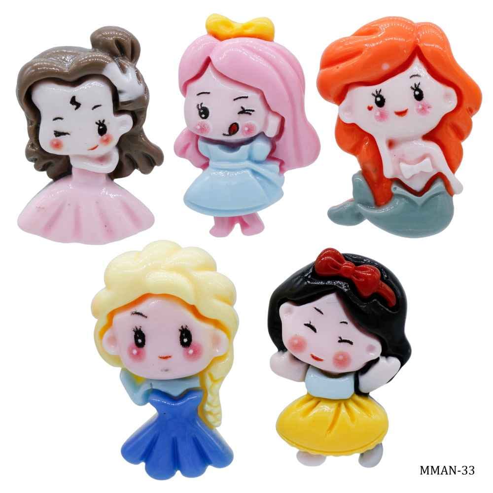 Miniature Model Mermaid Girl Pack of 5 Pcs Mix Colour MMAN-33