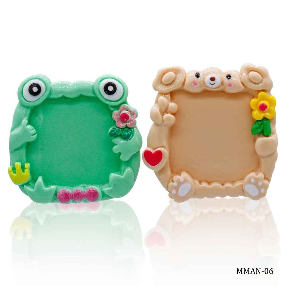 Miniature Model Mirror Frame Pack of 2 Pcs Mix Colour MMAN-06