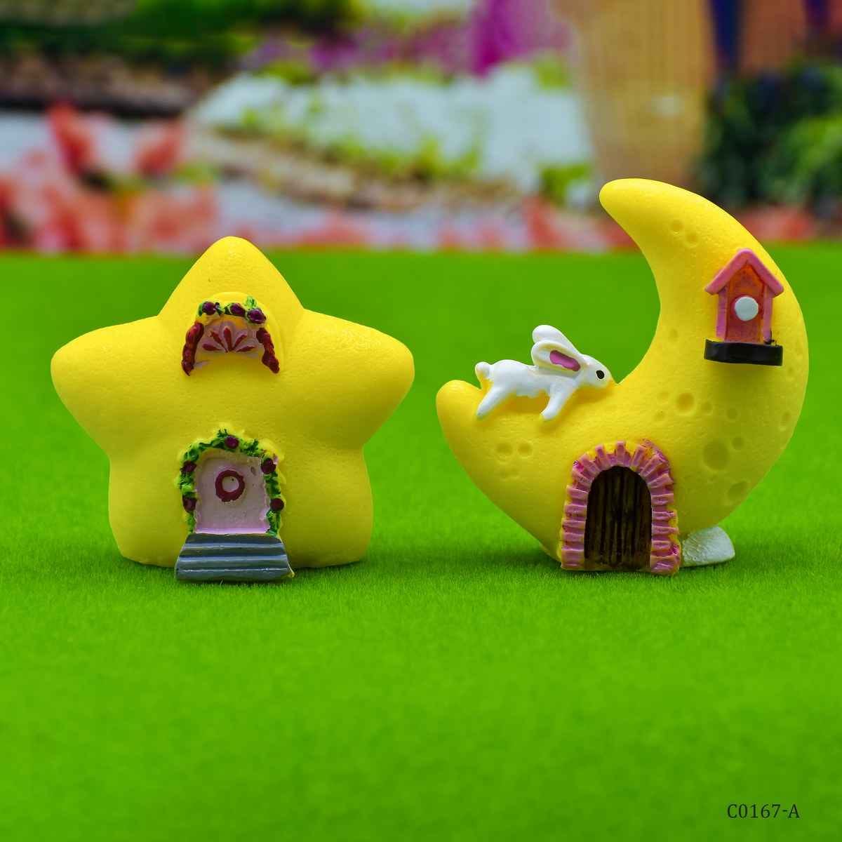 Miniature Model Moon & Star Pack of 2 Pcs (C0167-2/3) C0167-A