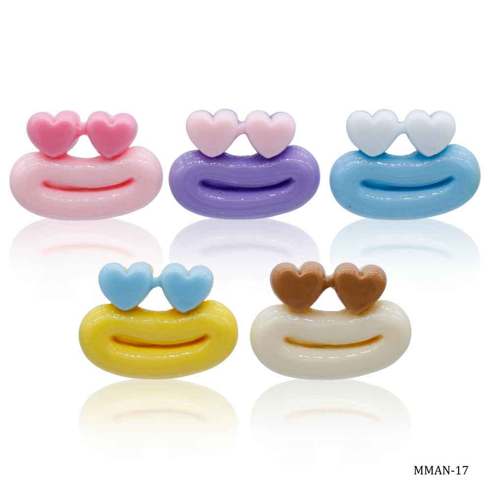 Miniature Model Mouth Eye Heart Pack of 5 Pcs Mix Colour MMAN-17