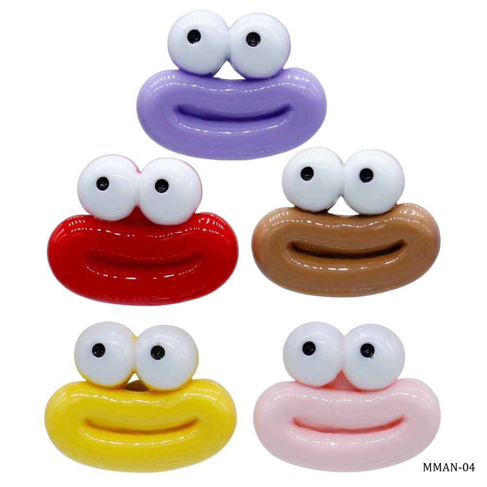 Miniature Model Mouth Eyes Pack of 5 Pcs Mix Colour MMAN-04