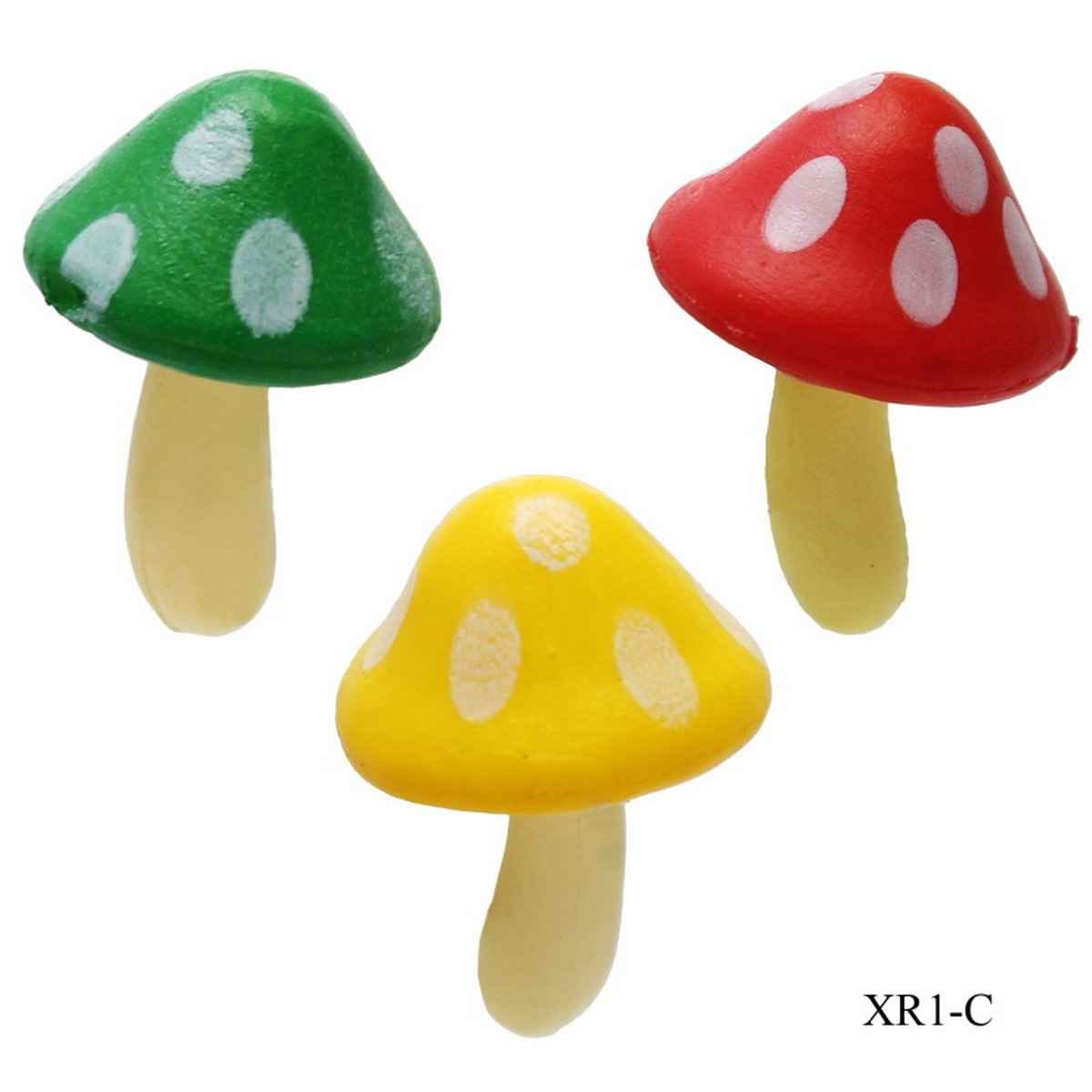 Miniature Model Mushroom Pack of 3 Pcs, Size: 1.5x2x1.5 Cm (C0487-1/2/3) XR1-C