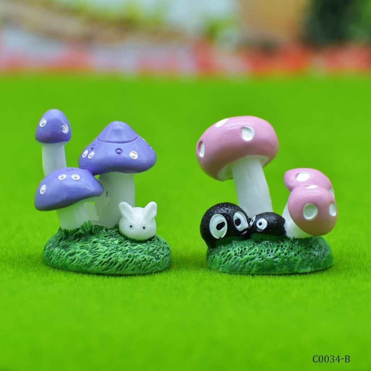 Miniature Model Mushroom 3 Plant Pack of 2 Pcs (C0034-3/4) C0034-B