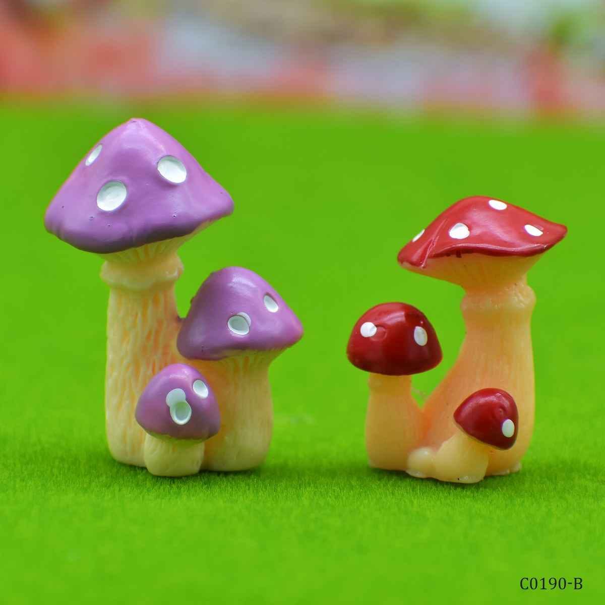 Miniature Model Mushroom 3 Plant Set of 2Pcs (C0190-8/10) C0190-B