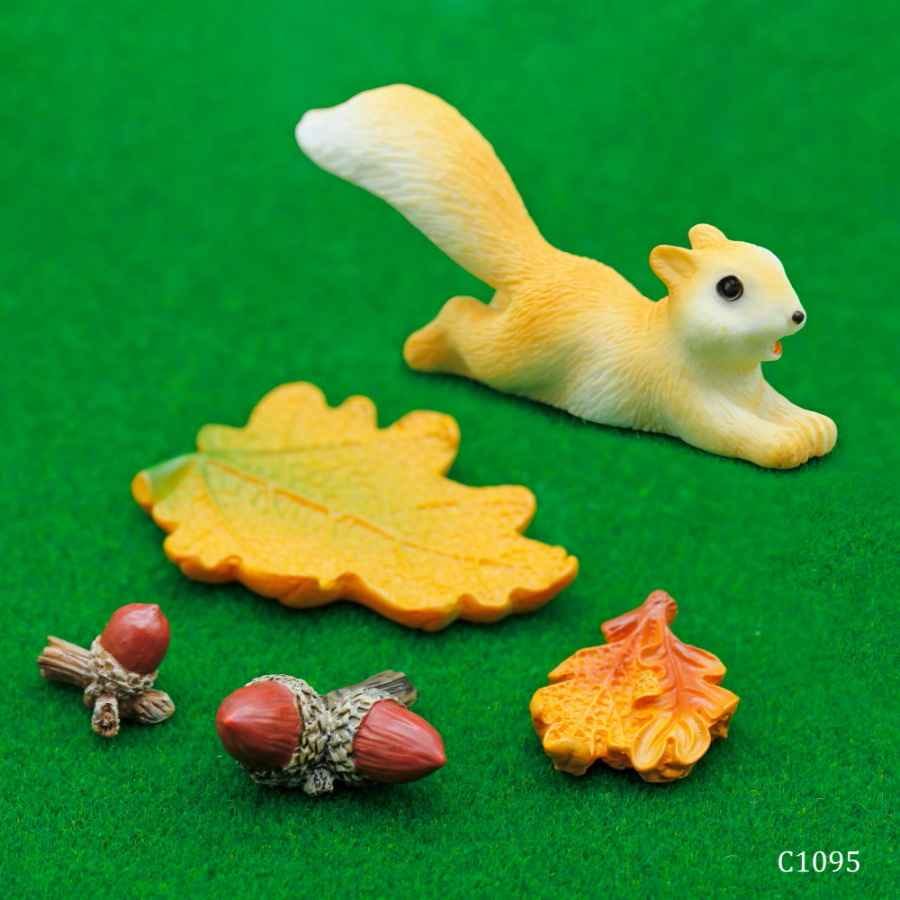Miniature Model Squirrel Set of 5 Pcs C10957/8/9/10/11 C1095