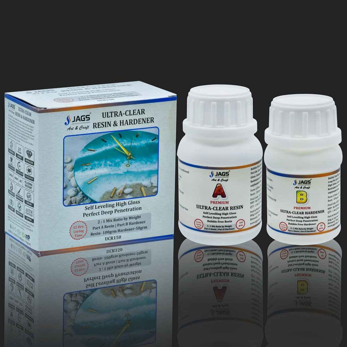 Ultra Clear Set Resin 100 Grams Hardener 50 Grams UCR150