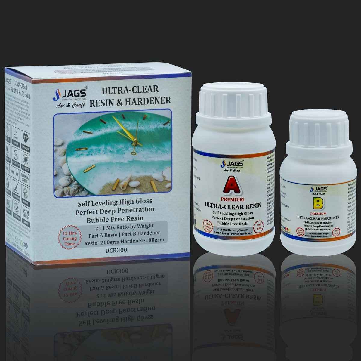 Ultra Clear Set Resin 200 Grams Hardener 100 Grams UCR300