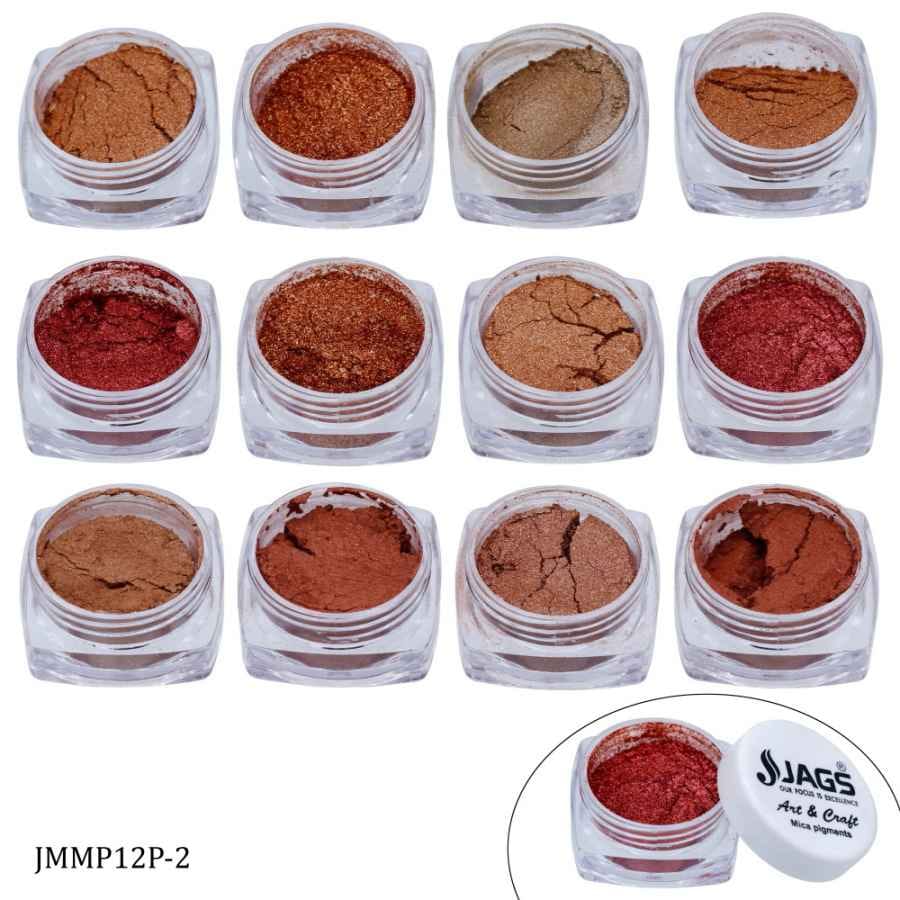 Mica Powder Copper Shade 12 Pcs Set (12 Grams) JMMP12P-2