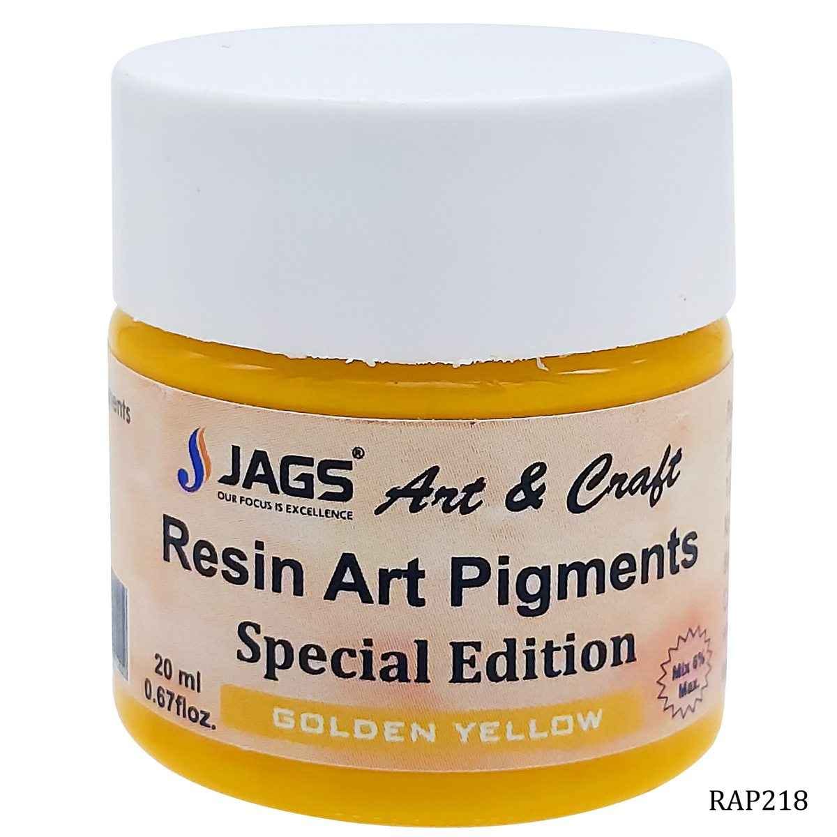 JAGS Golden Yellow Opaque Pigment For Resin Art 20 ml RAP218