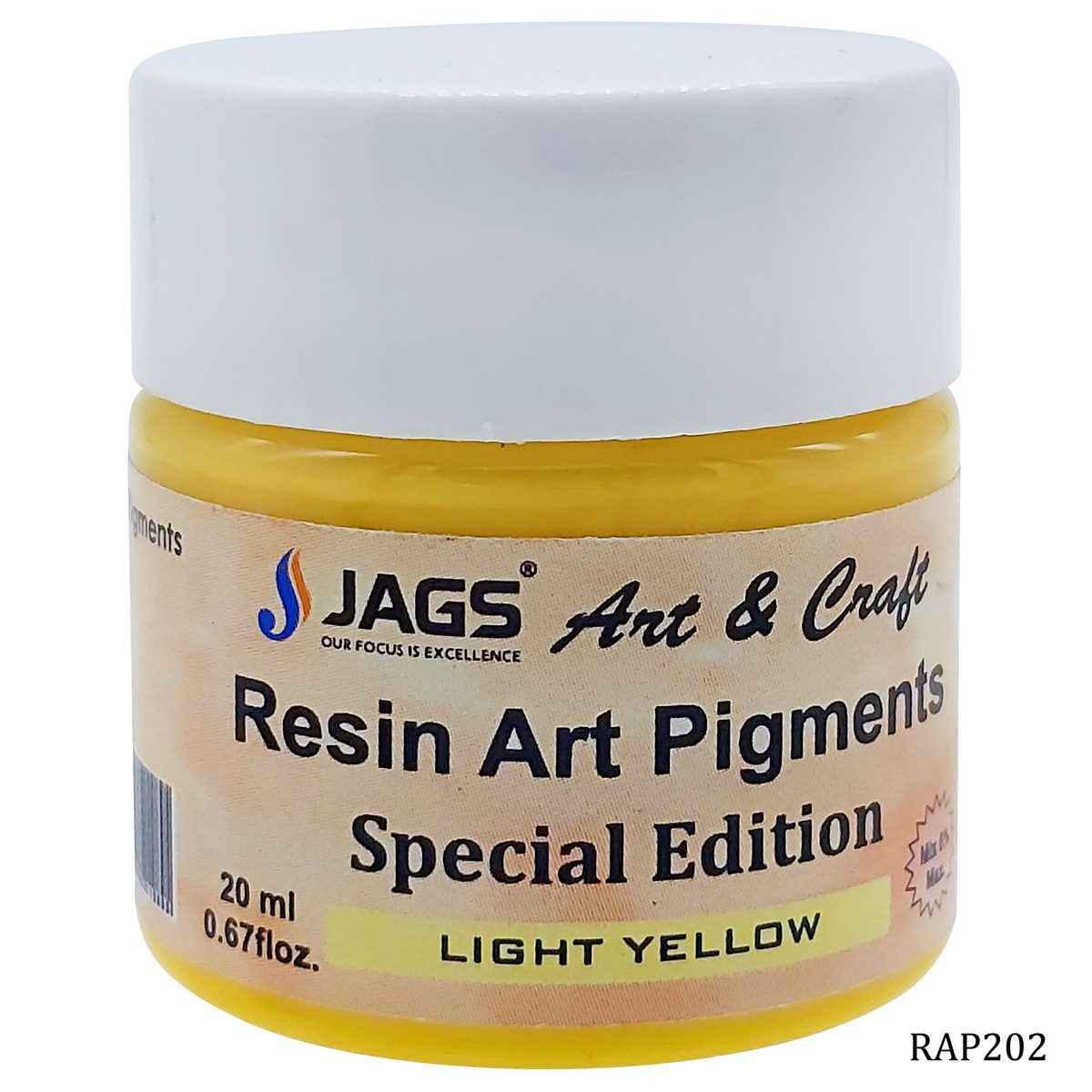 JAGS Light Yellow Opaque Pigment For Resin Art 20 ml RAP202