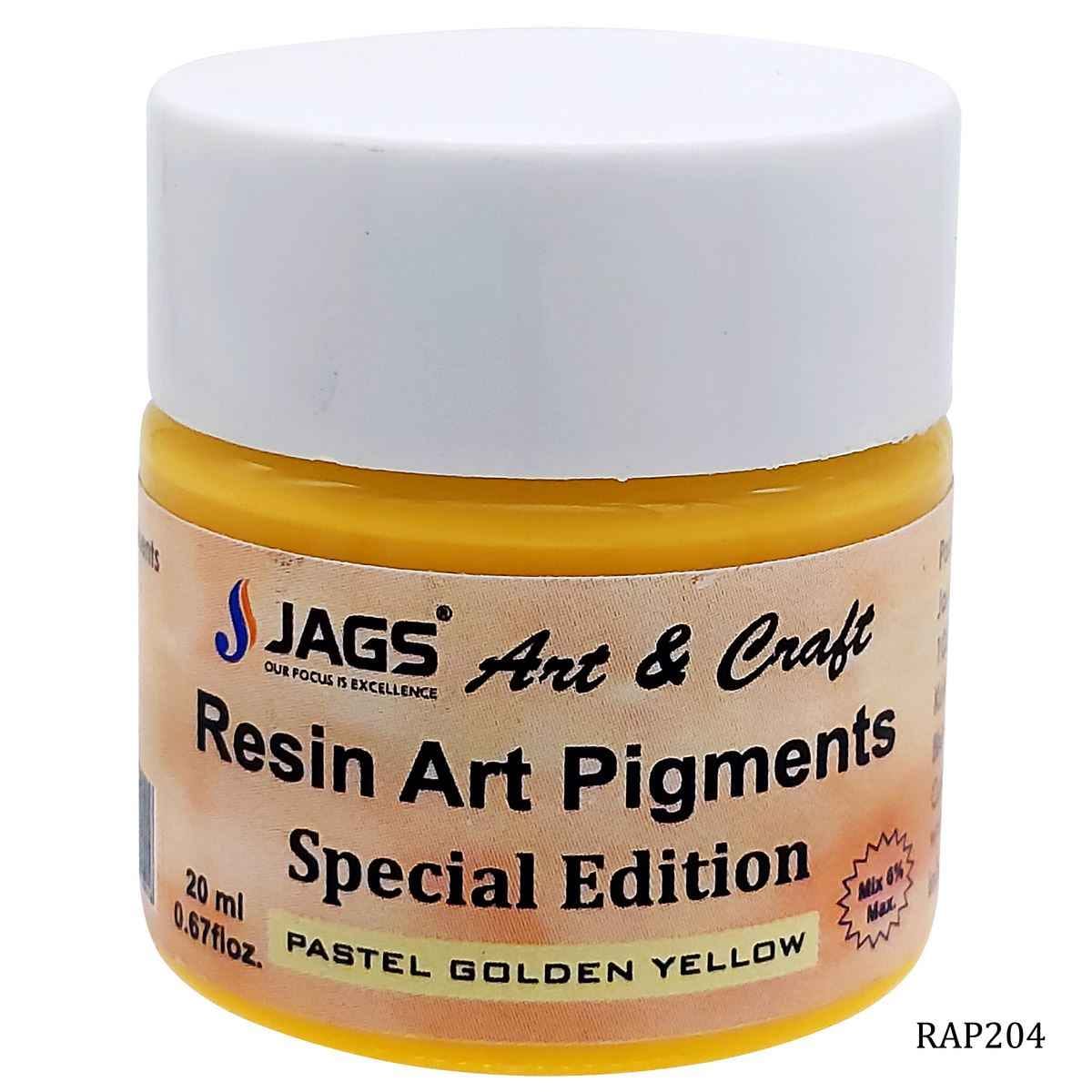 JAGS Pastel Golden Yellow Opaque Pigment For Resin Art 20 ml RAP204