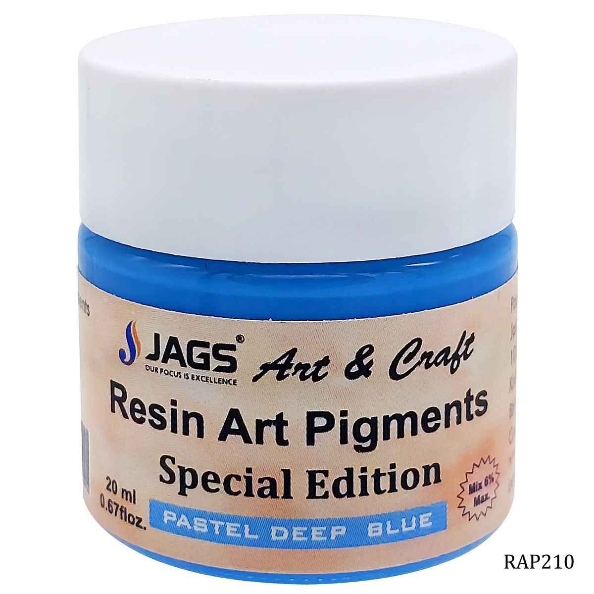 JAGS Pastel Light Blue Opaque Pigment For Resin Art 20 ml RAP210