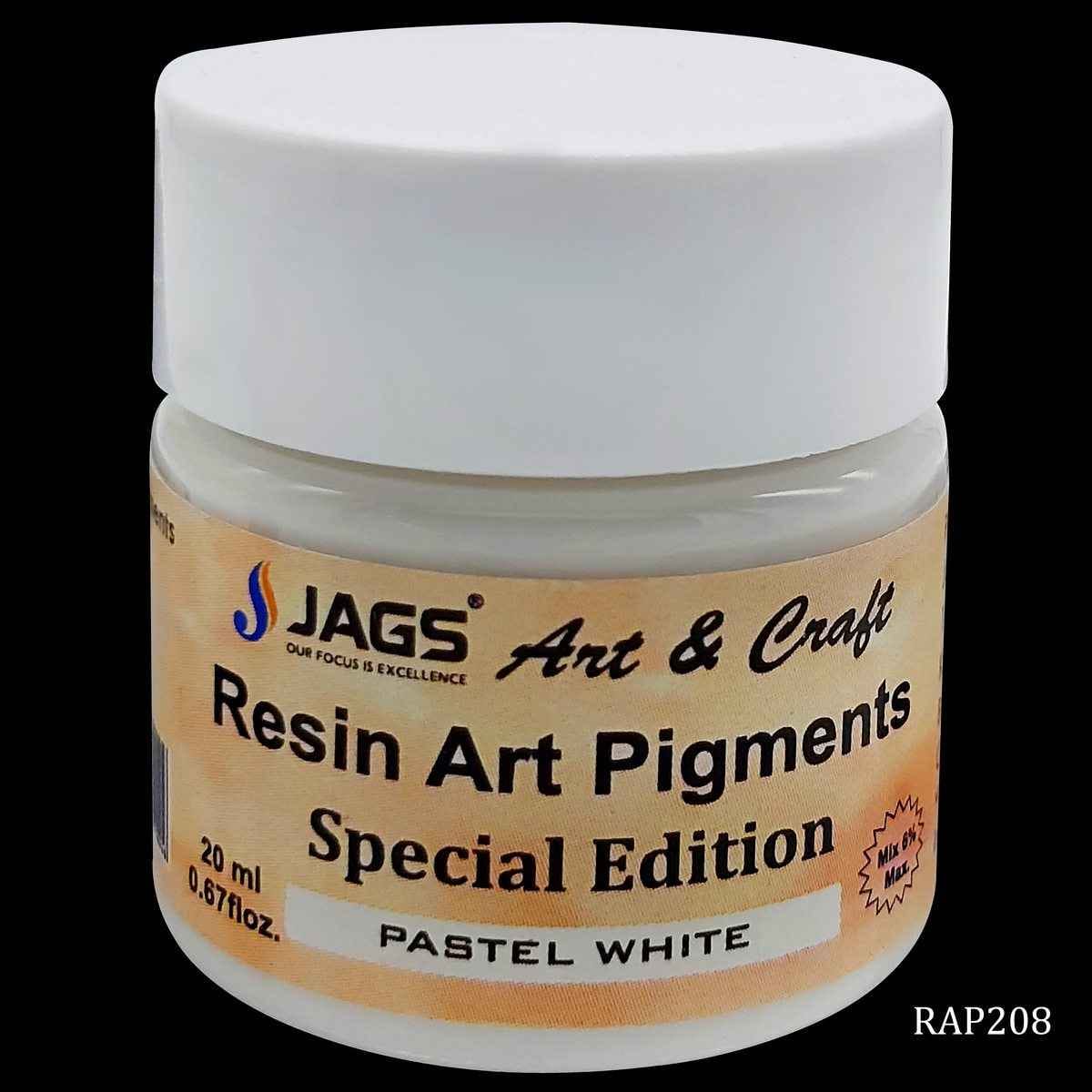 JAGS Pastel White Opaque Pigment For Resin Art 20 ml RAP208