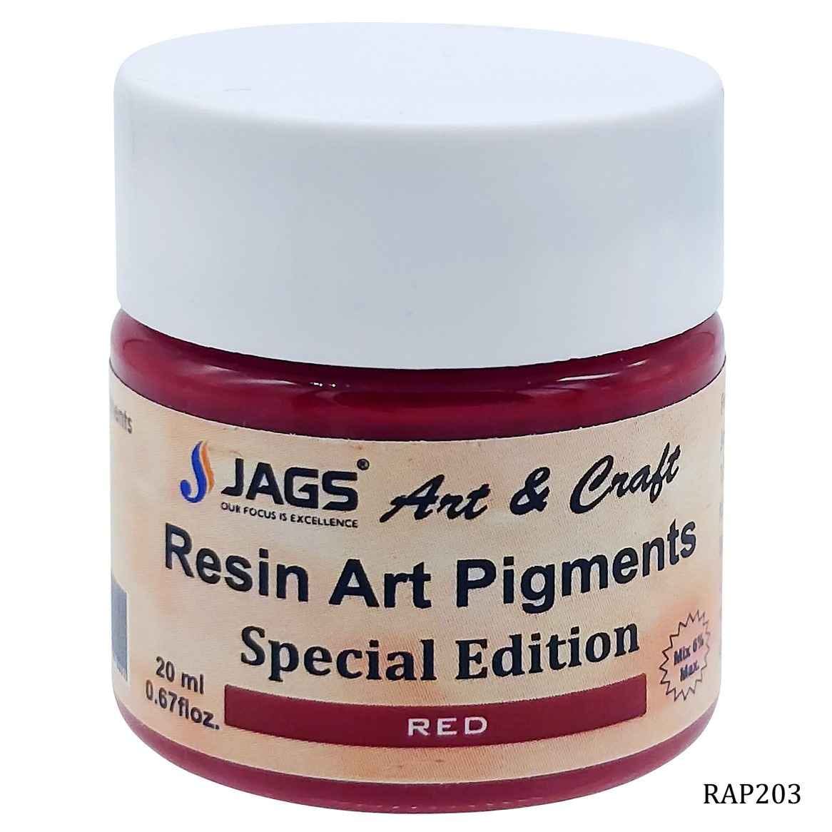 JAGS Red Opaque Pigment For Resin Art 20 ml RAP203