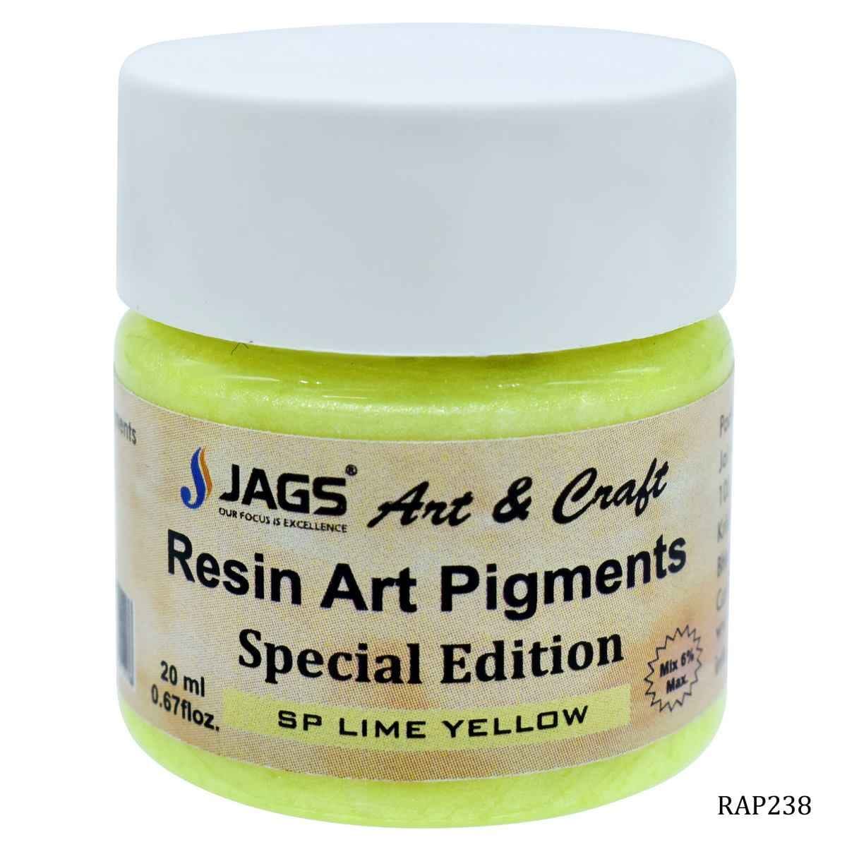 JAGS SP Lime Yellow Opaque Pigment For Resin Art 20 ml RAP238