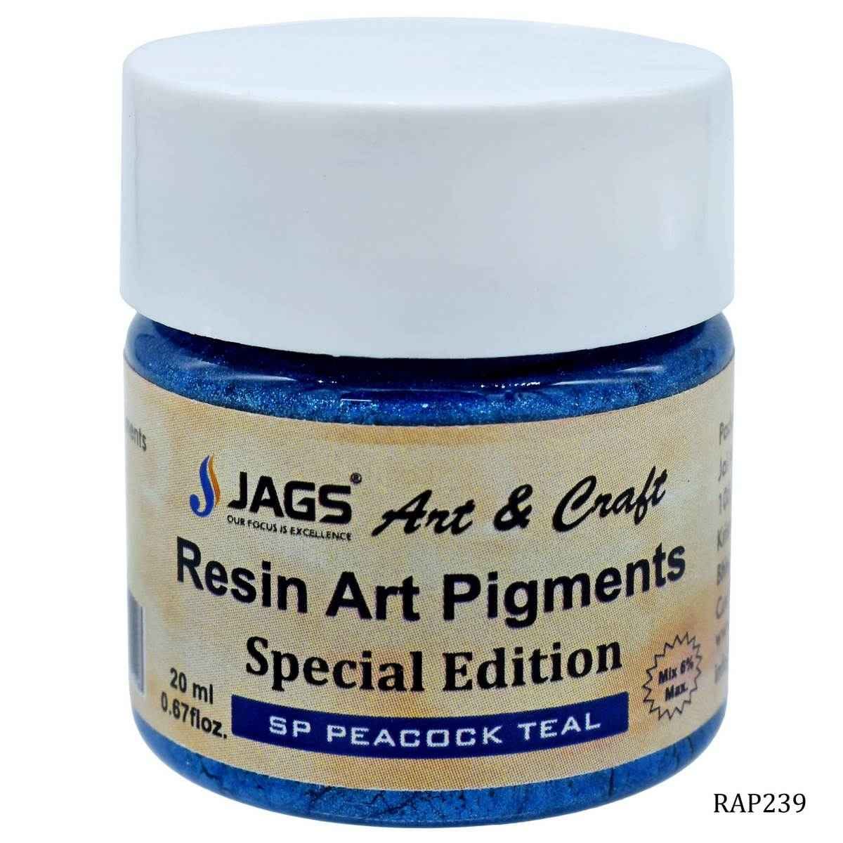 JAGS SP Peacock Teal Opaque Pigment For Resin Art 20 ml RAP239