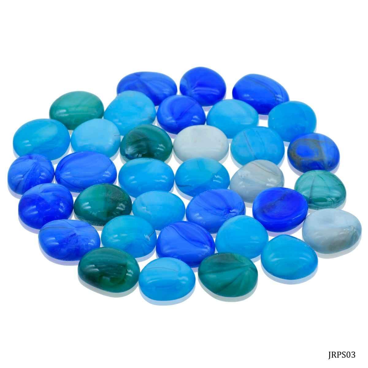 Crystal Glass Decorative Pebbles 250 Grams Multi-Colour Size 20MM JRPS03