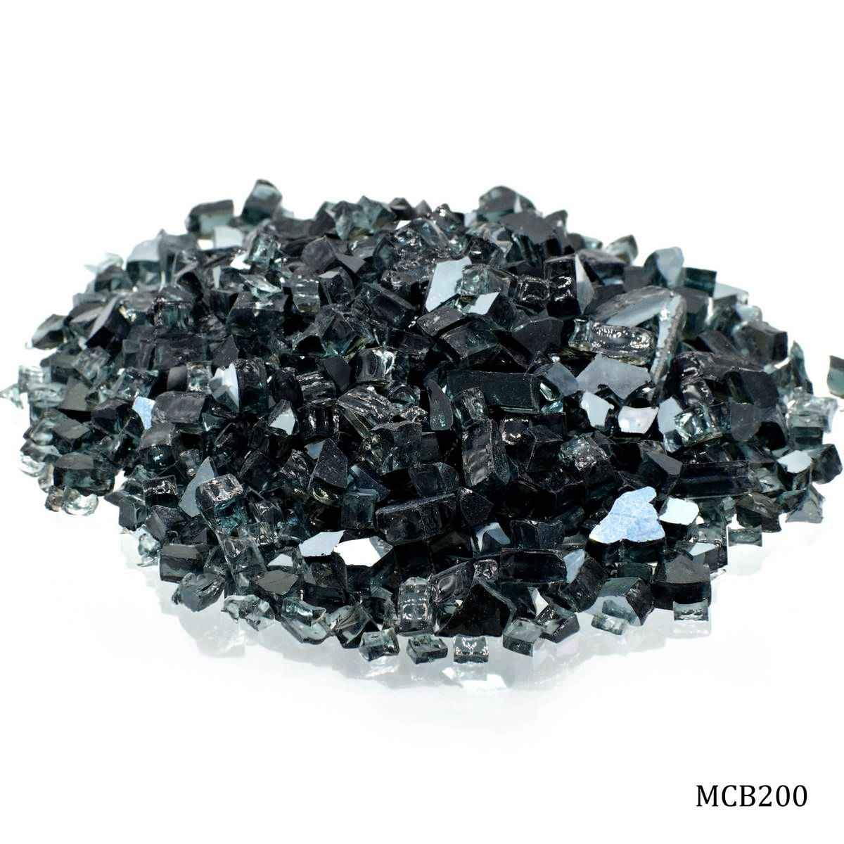 Black Mirror Crushed Glass for Resin Art 200 Grams MCB200