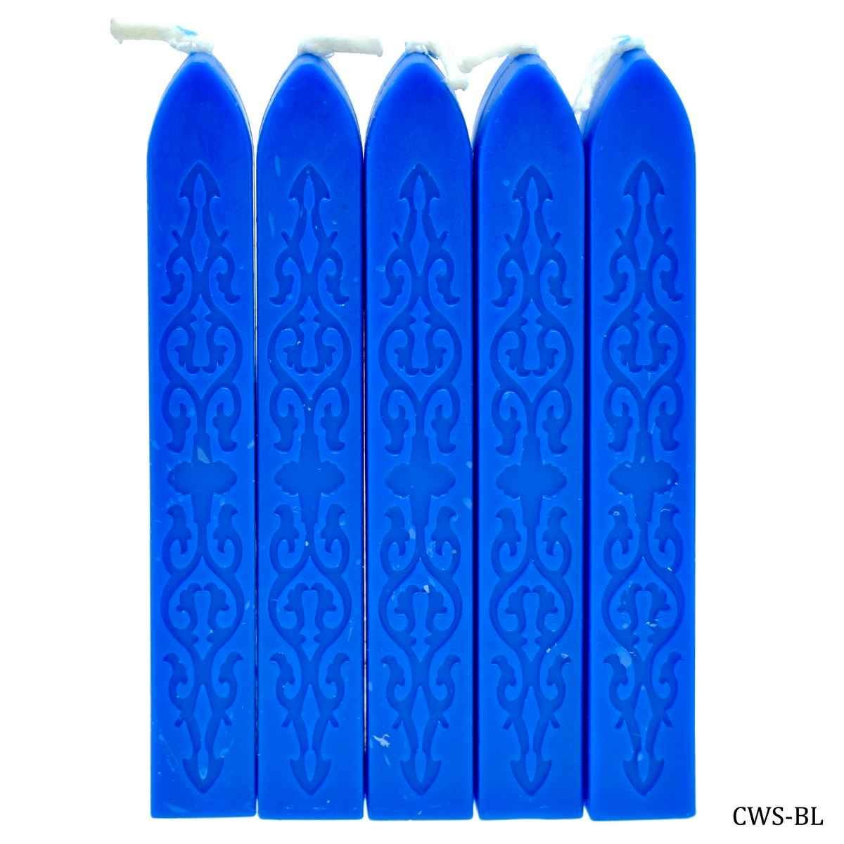 Blue Sealing Wax Candle Stick (Pack of 5) (1x1x9 cm) CWS-BL