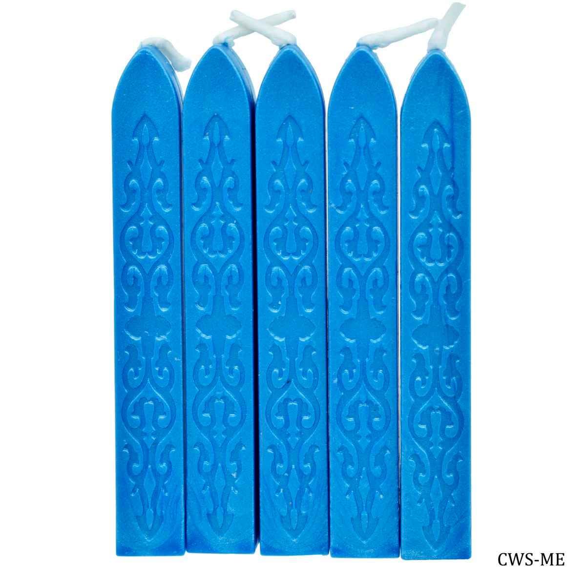 Mari Blue Sealing Wax Candle Stick (Pack of 5) (1x1x9 cm) CWS-ME