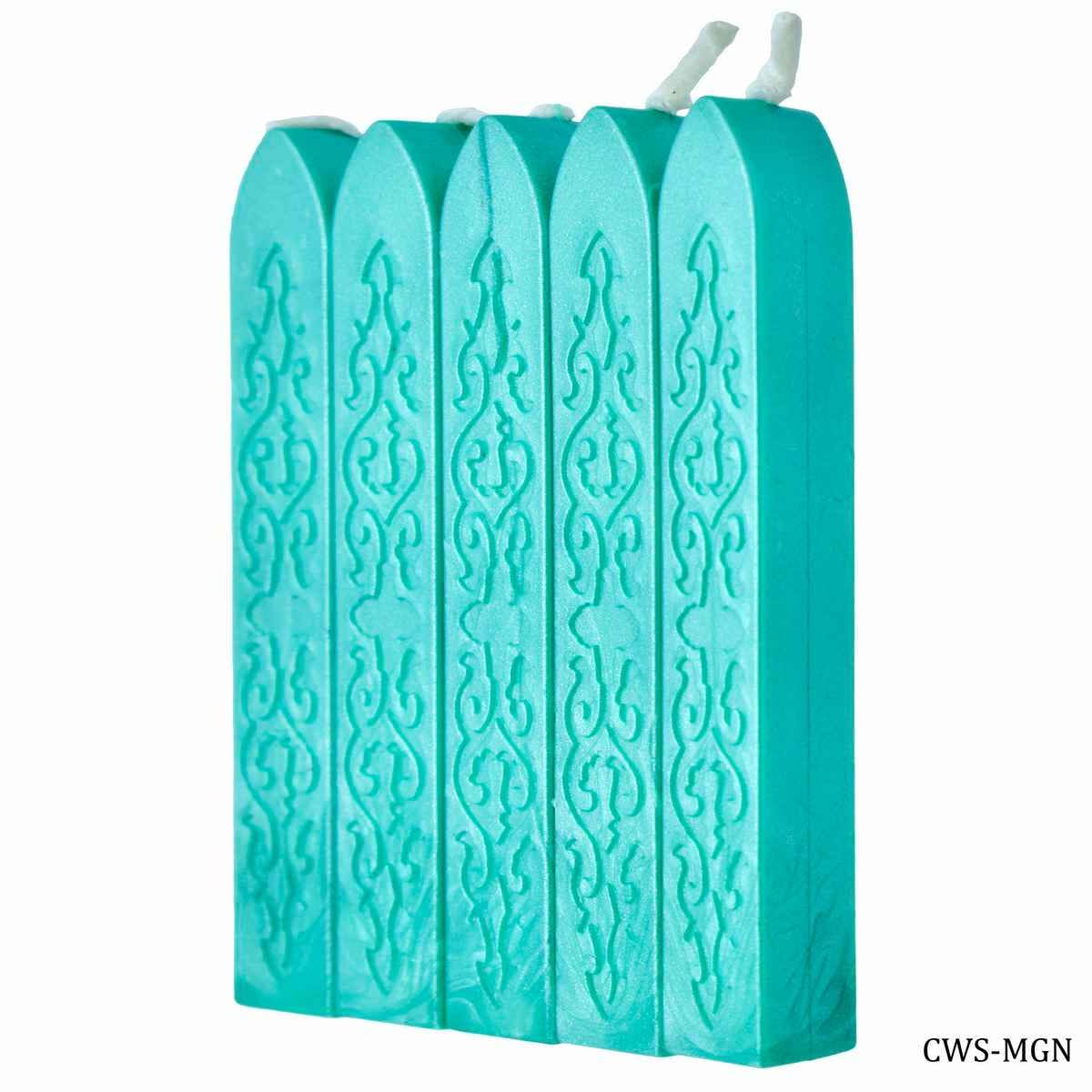 Metallic Green Sealing Wax Candle Stick (Pack of 5) (1x1x9 cm) CWS-MGN