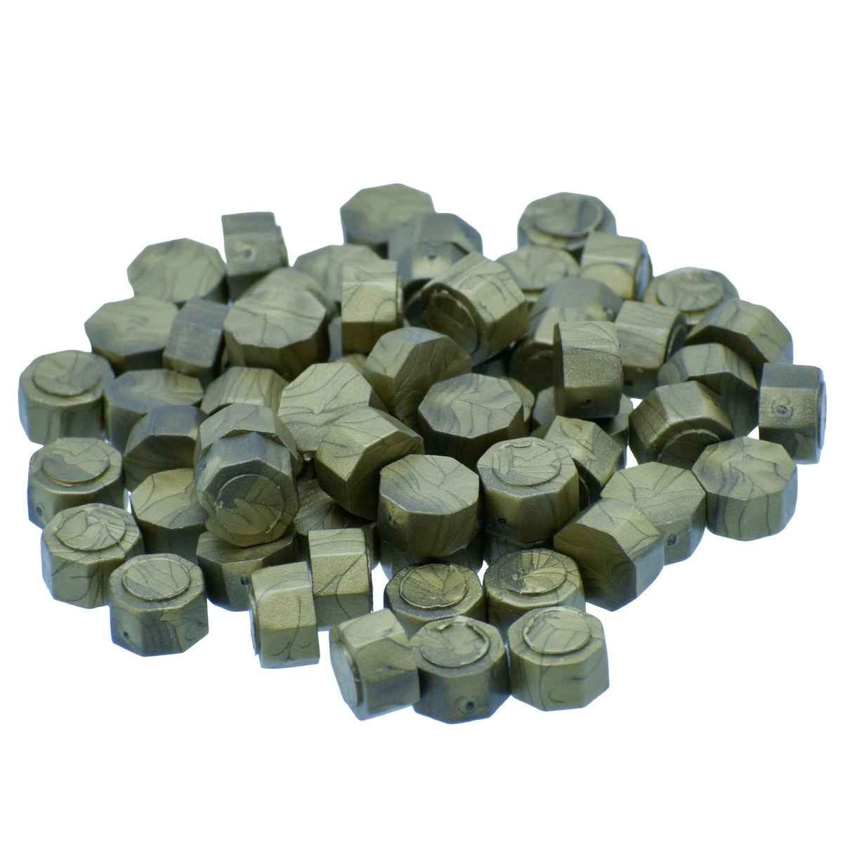 Crafts Olive Green Wax Seal Beads 20 Grams (Pack of 70-75) CWB302