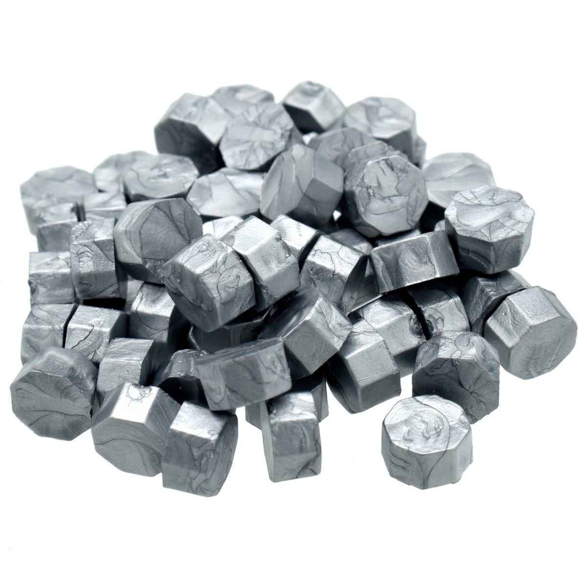 Crafts Metallic Silver Wax Seal Beads 20 Grams (Pack of 70-75) CWB208