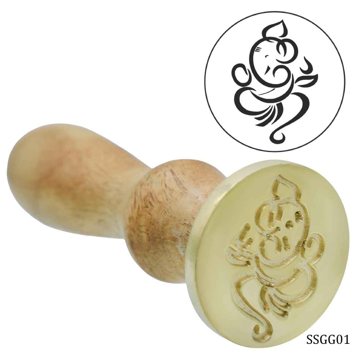 Sealing Stamp Ganesh ji Golden SSGG01