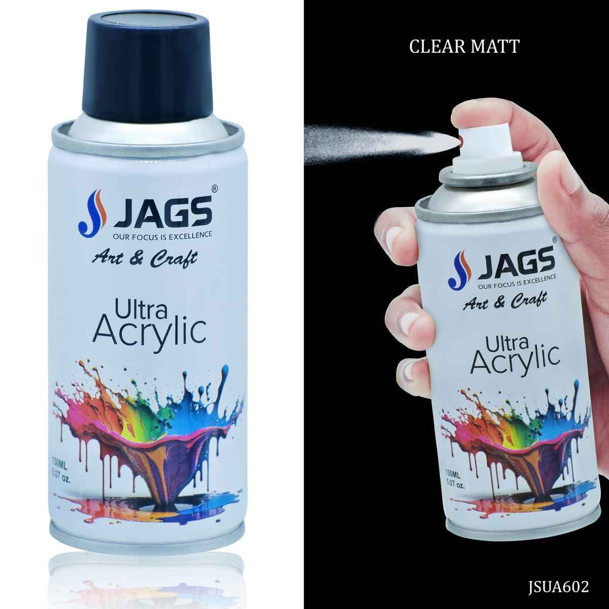 Jags Clear Matt Paint Spray Ultra Acrylic 150ml JSUA602
