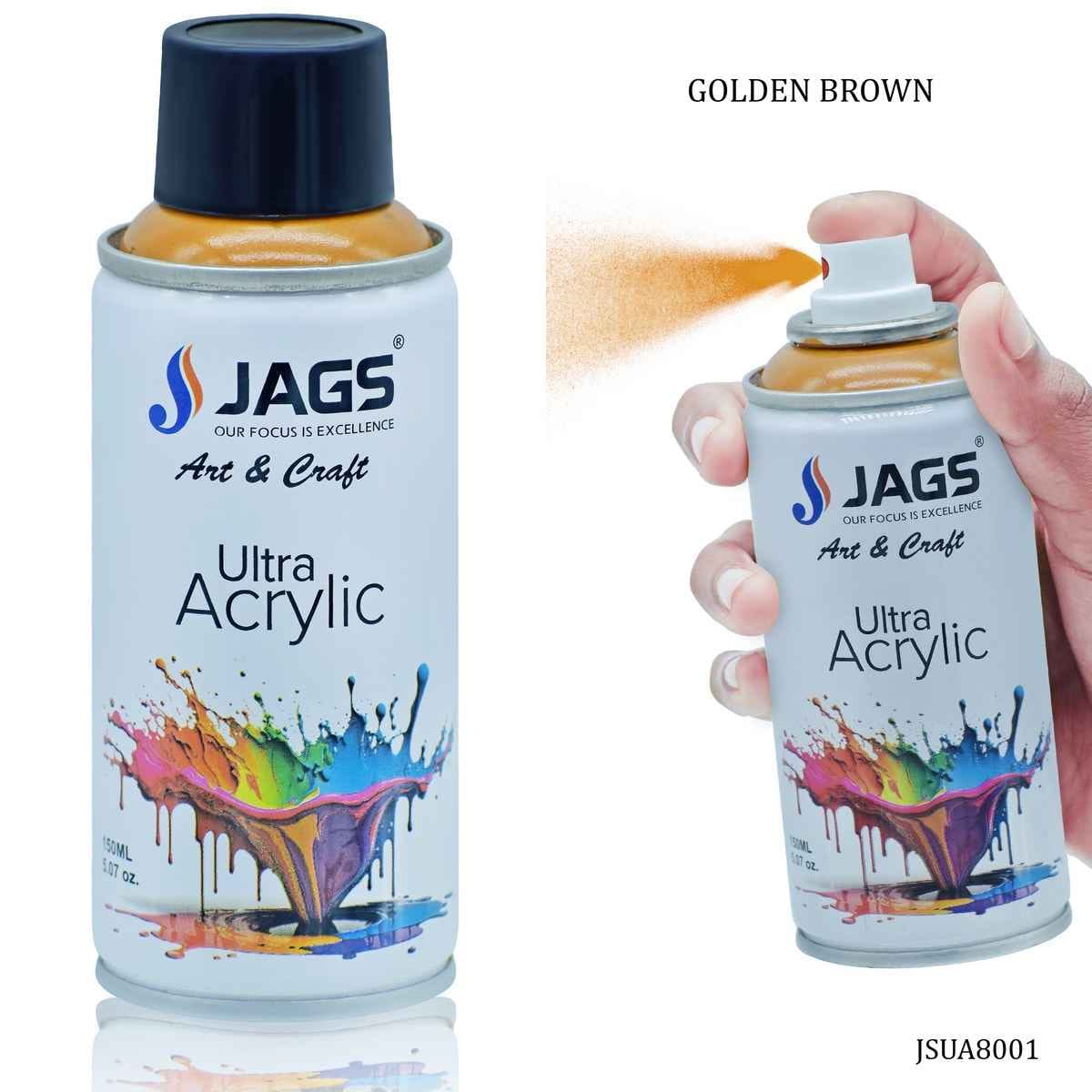 Jags Golden Brown Paint Spray Ultra Acrylic 150ml JSUA8001