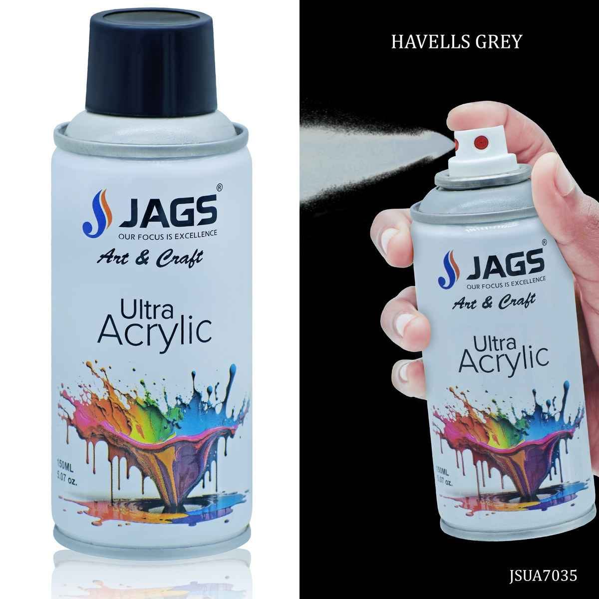Jags Havells Grey Paint Spray Ultra Acrylic 150ml JSUA7035
