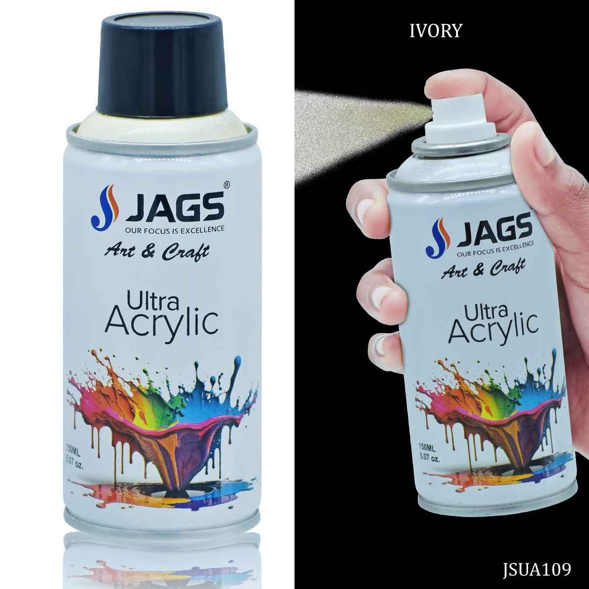 Jags Ivory Paint Spray Ultra Acrylic 150ml JSUA109