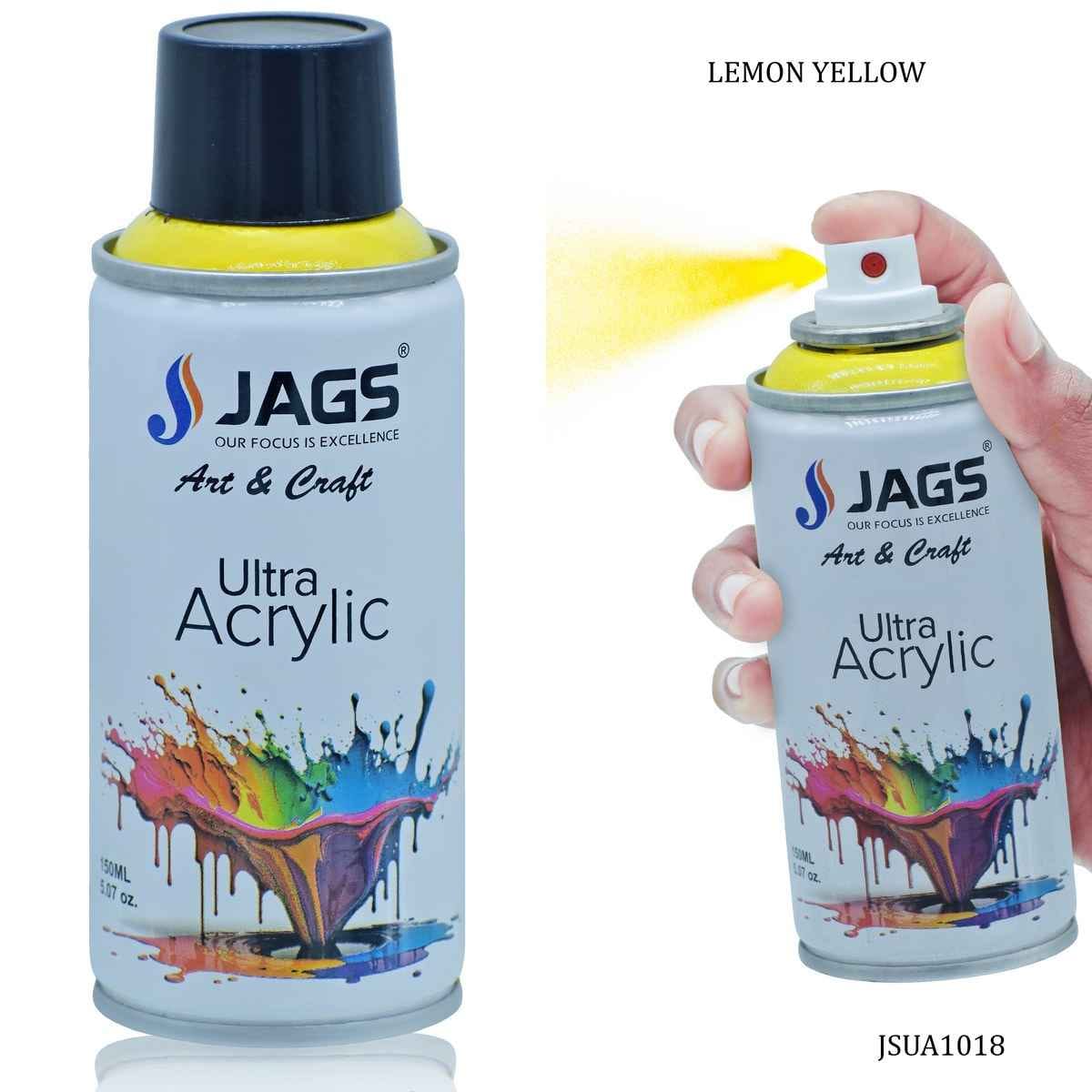 Jags Lemon Yellow Paint Spray Ultra Acrylic 150ml JSUA1018