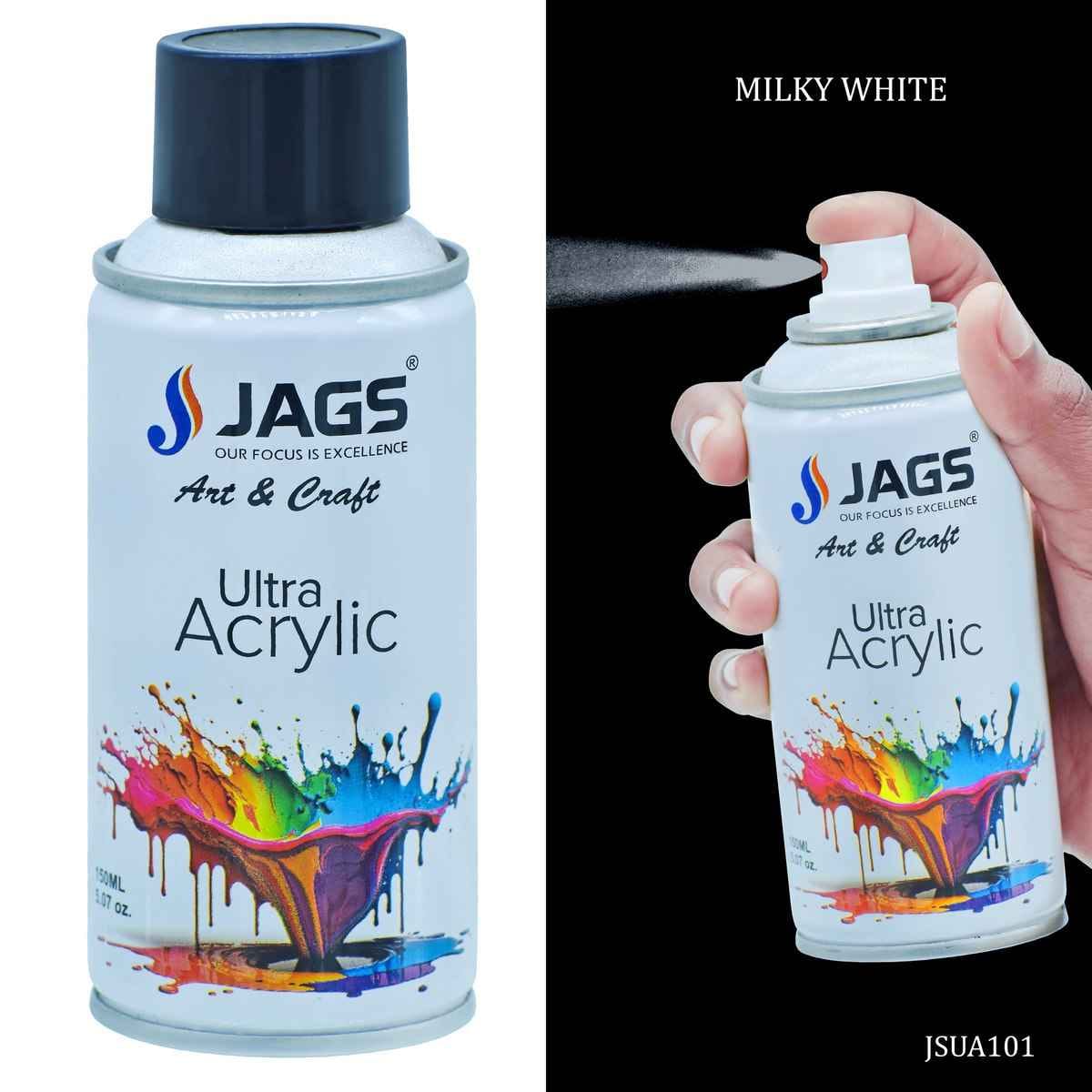 Jags Milky White Paint Spray Ultra Acrylic 150ml JSUA101