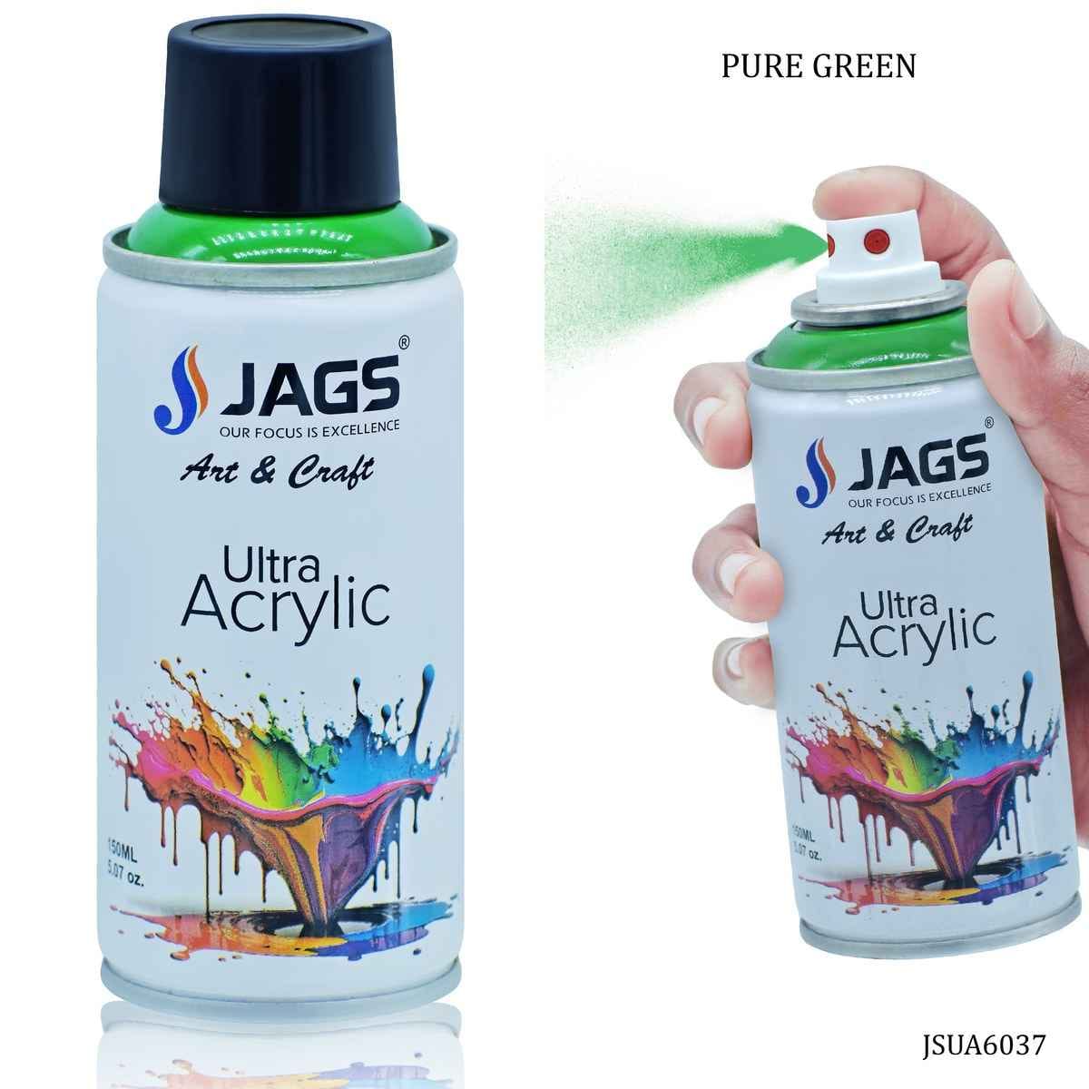 Jags Pure Green Paint Spray Ultra Acrylic 150ml JSUA6037
