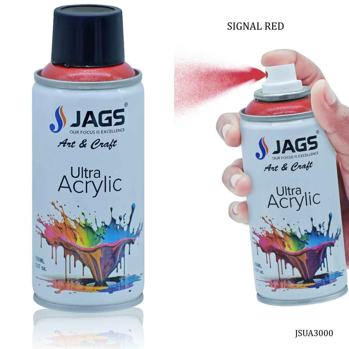 Jags Signal Red Paint Spray Ultra Acrylic 150ml JSUA3000