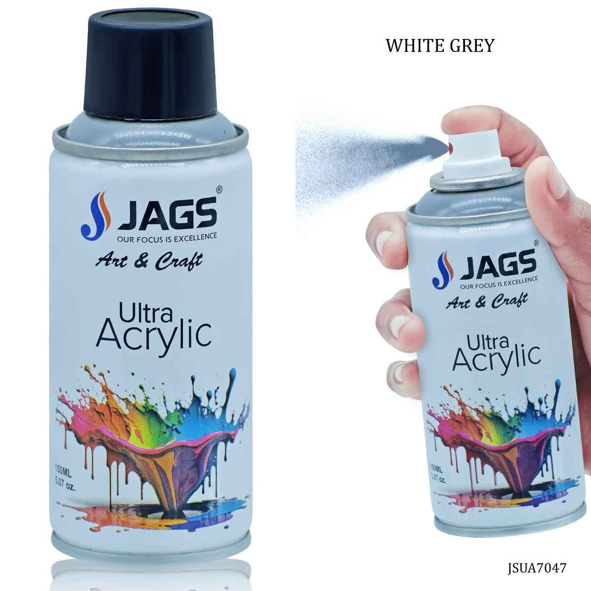 Jags White Grey Paint Spray Ultra Acrylic 150ml JSUA7047