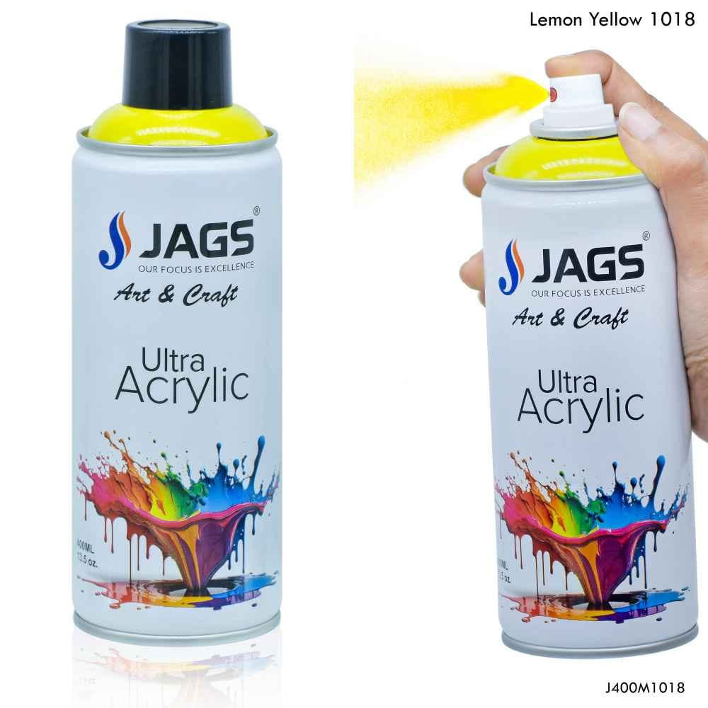 Jags Lemon Yellow Paint Spray Ultra Acrylic 400ml J400M1018