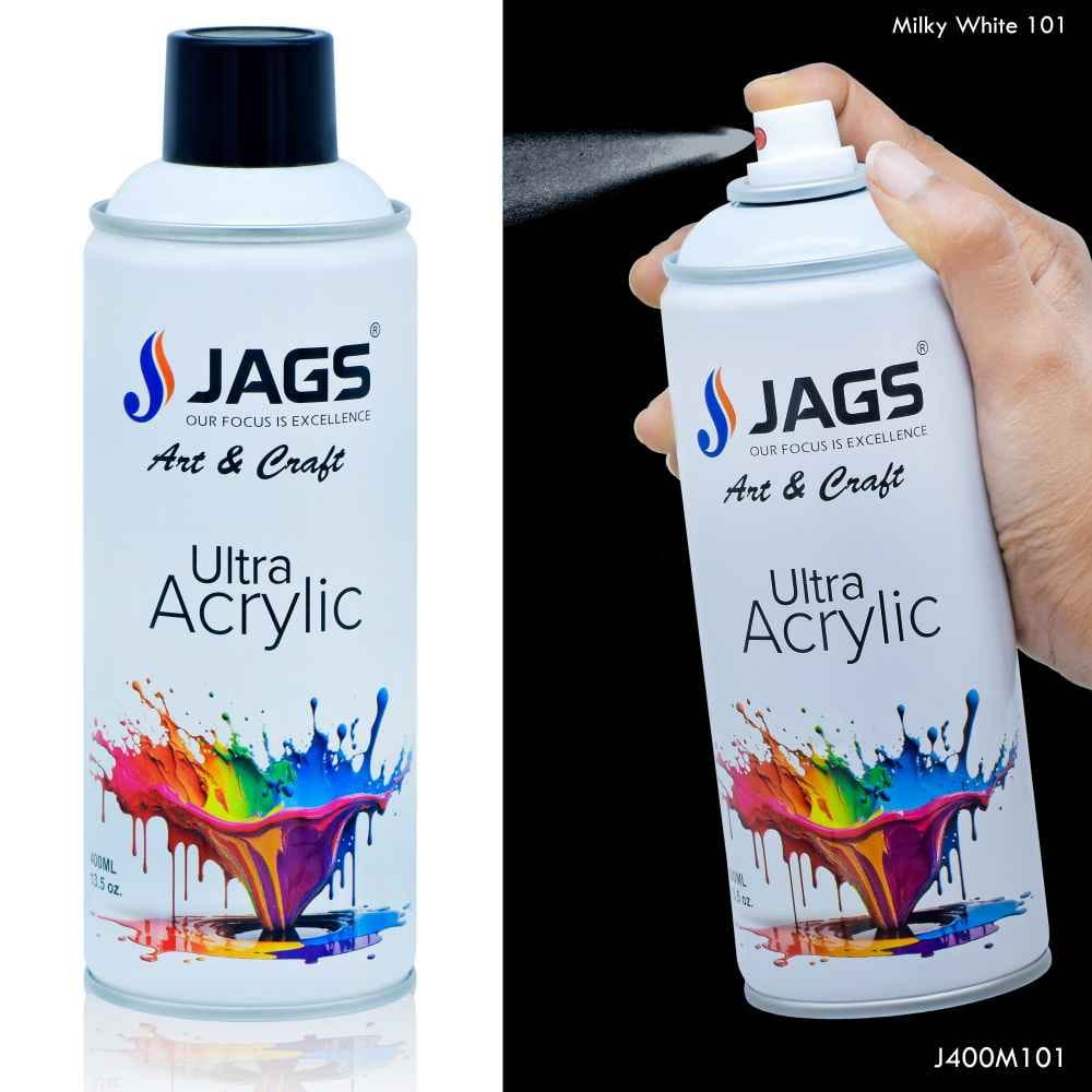 Jags Milky White Paint Spray Ultra Acrylic 400ml J400M101