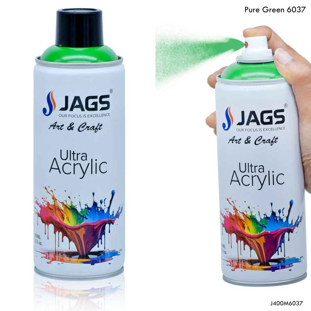 Jags Pure Green Paint Spray Ultra Acrylic 400ml J400M6037