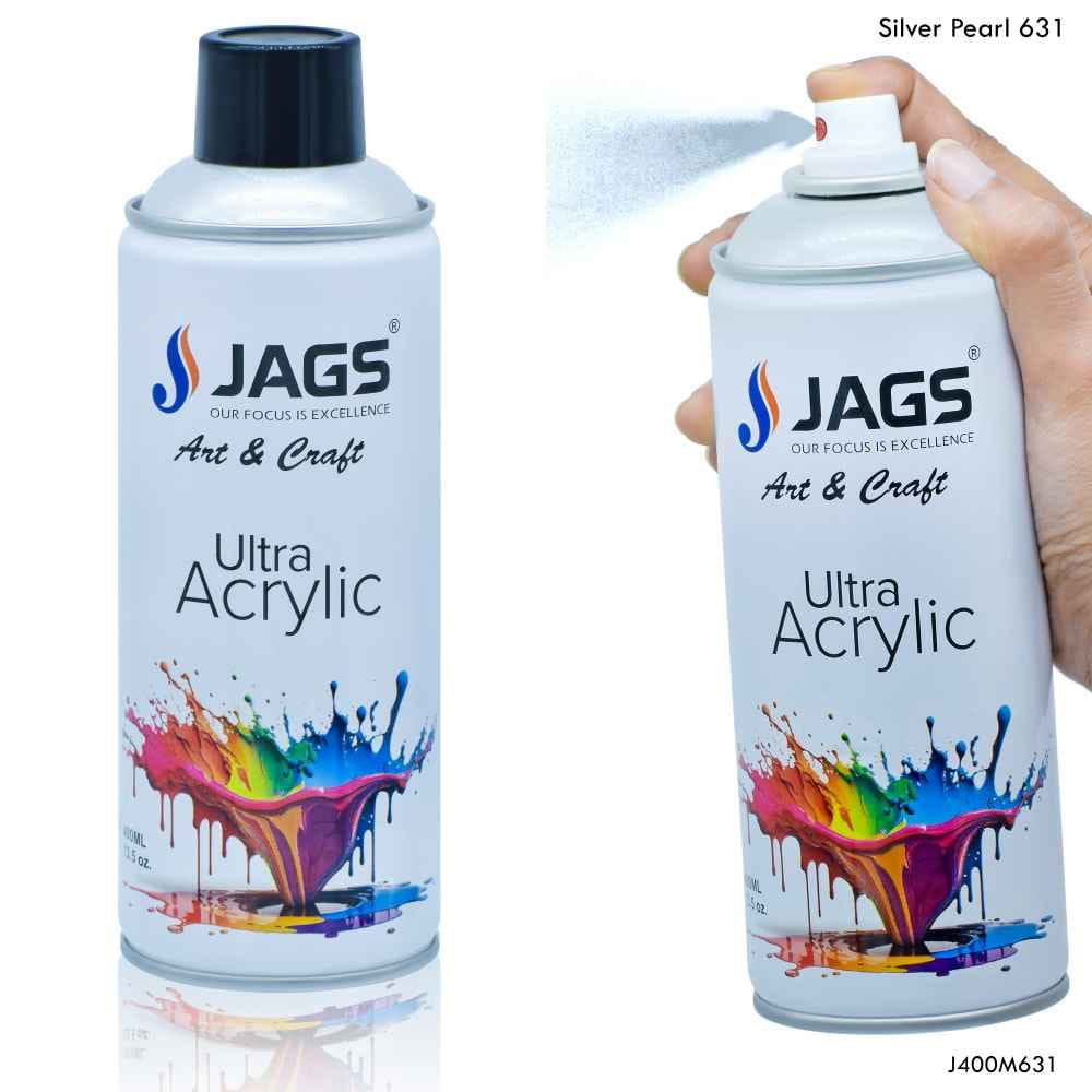 Jags Silver Pearl Paint Spray Ultra Acrylic 400ml J400M631